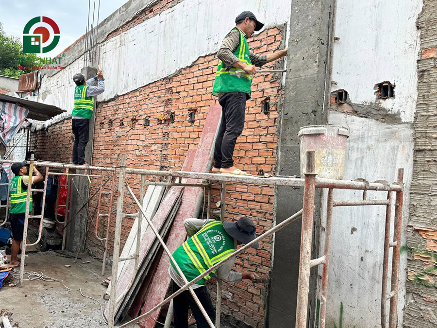 Hình ảnh thi công cột bê tông cốt thép