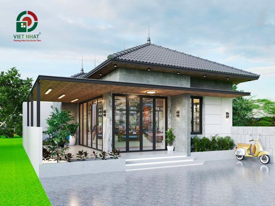 Nhà cấp 4 nông thôn 4 phòng ngủ đẹp