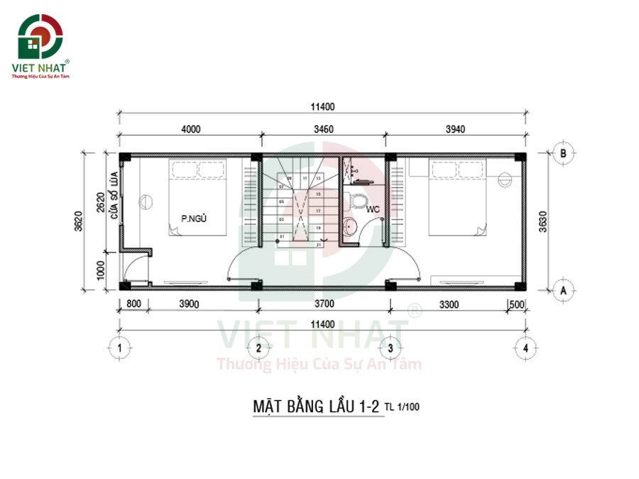 Cách bố trí công năng tầng 2 và 3