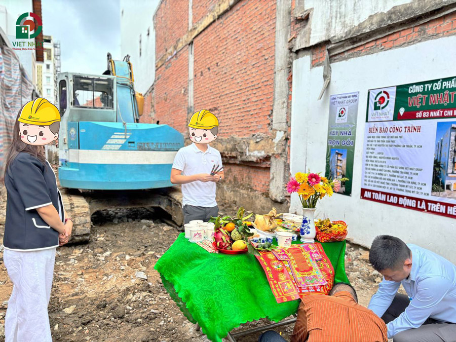 Chuẩn bị đầy đủ cho lễ cúng động thổ