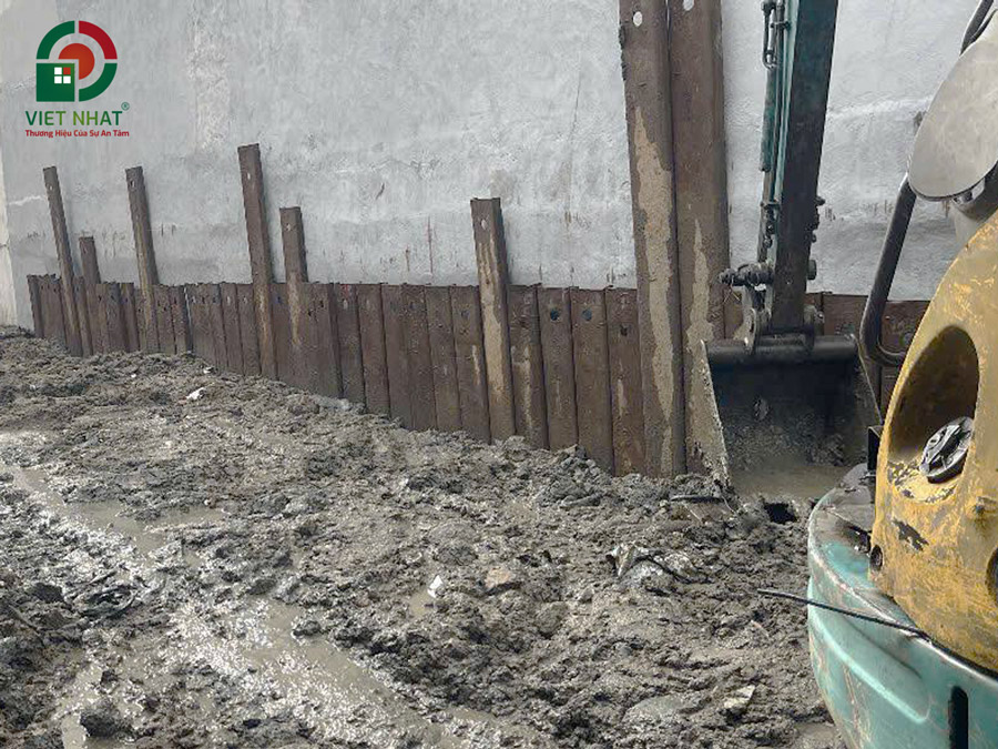 Hình ảnh thi công phần thô được cấu tạo vững chắc