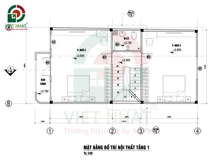 Bố trí công năng tầng 1