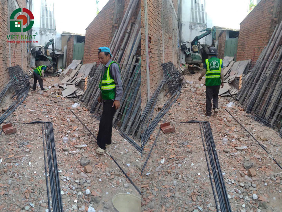 Hình ảnh gia công cốt thép phần móng