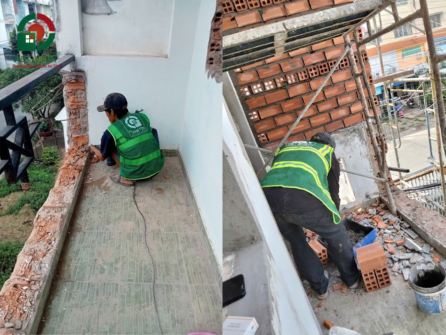 Hình ảnh sửa chữa các hạng mục cần thiết