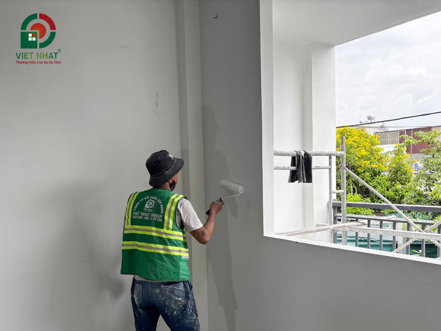 Hình ảnh thi công sơn nước tường