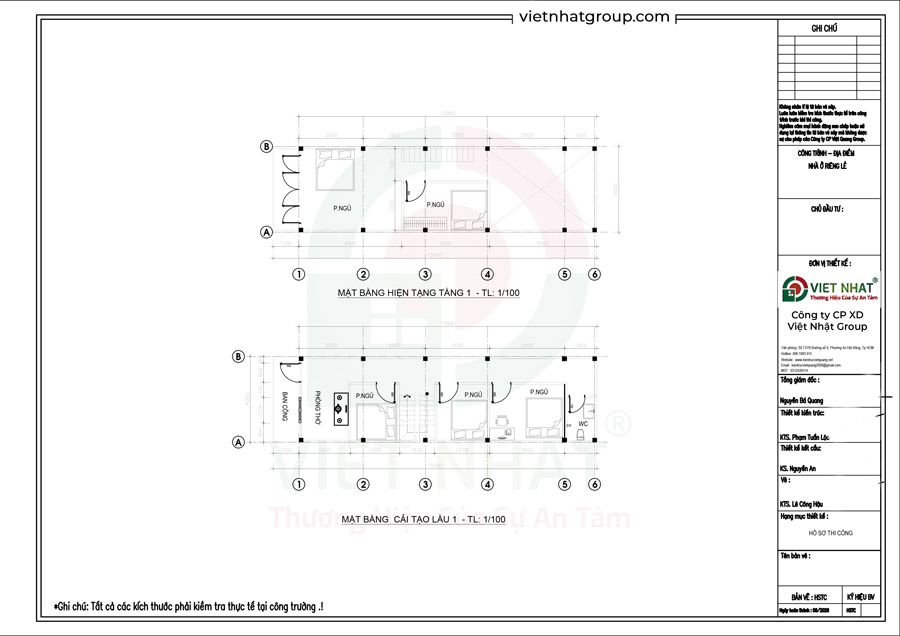 Phương án cải tạo mặt bằng lầu 1