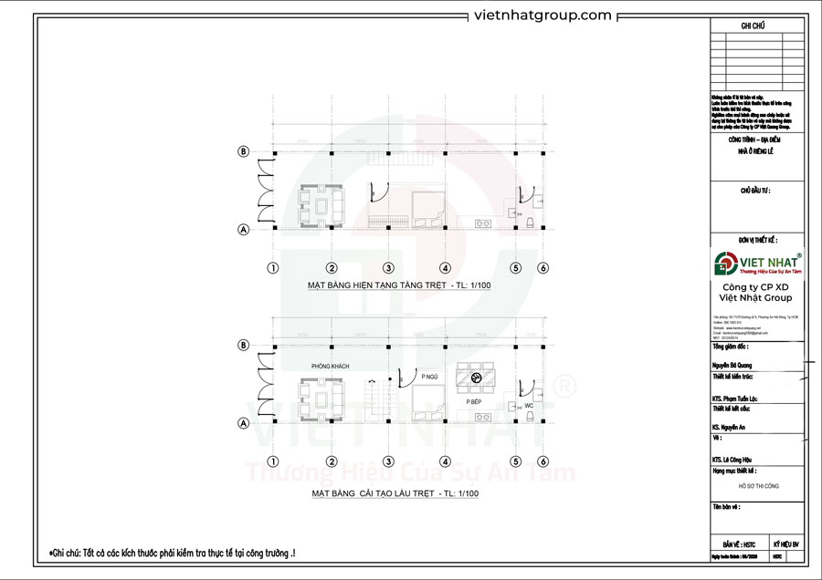 Phương án cải tạo mặt bằng tầng trệt
