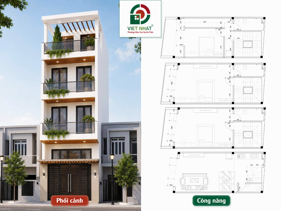 Xây Nhà 4 Tầng 4x9m – Tối Ưu Công Năng Trên Diện Tích Nhỏ