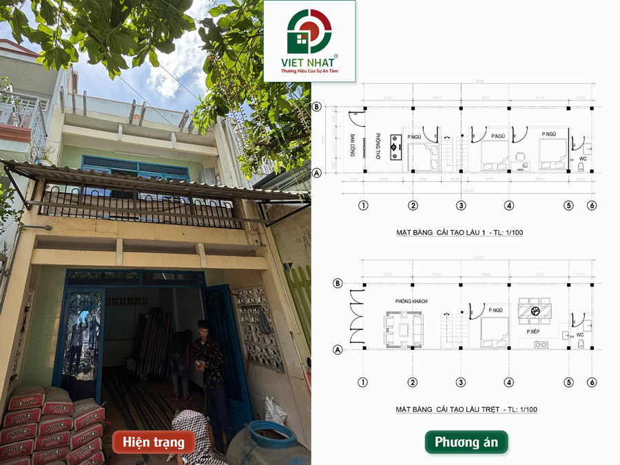 Sửa Nhà Anh Tịnh – Sửa Nhà 2 Tầng, Tối Ưu Công Năng 